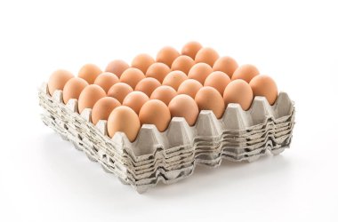 Beyaz arka plan üzerinde tavuk yumurta