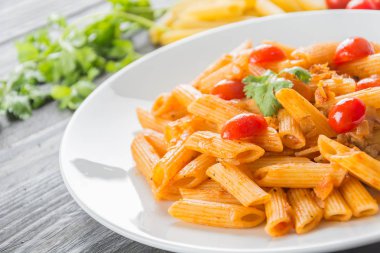 Domates soslu makarna.