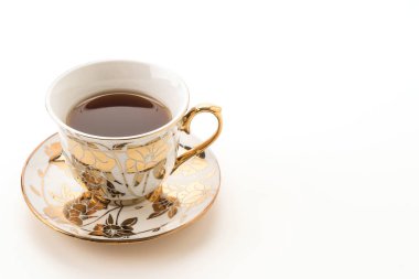 Beyaz arkaplanda çay fincanı
