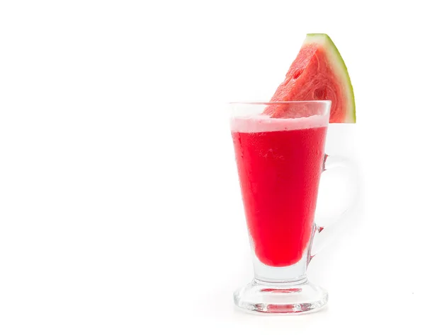 Watermelon smoothie on white background — Stock Photo, Image