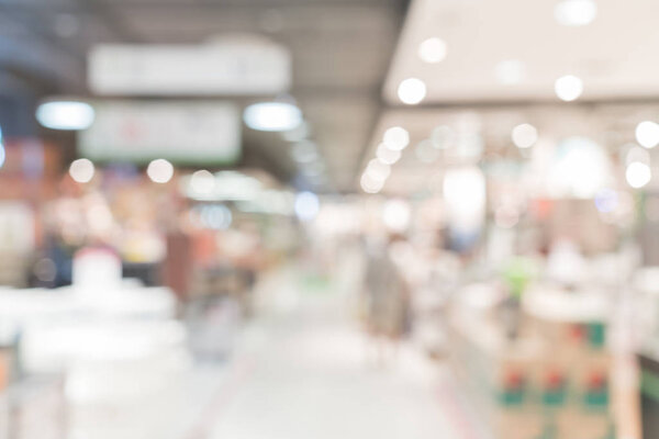 blurred shopping mall