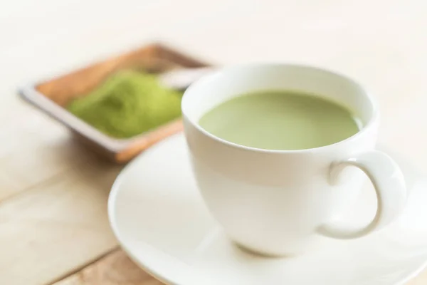 Hot matcha latte — Zdjęcie stockowe