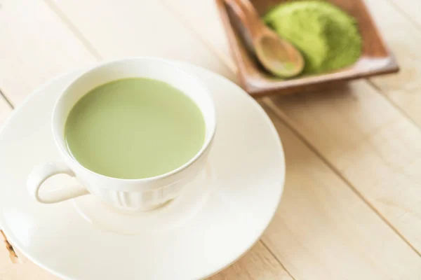 Hot matcha latte — ストック写真