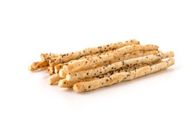 Beyaz arkaplanda ekmek çubuğu