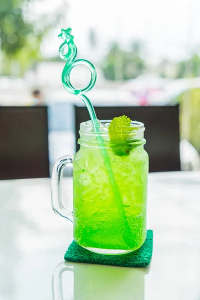 Green apple soda — Stock Photo, Image