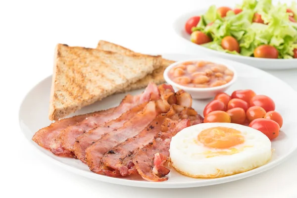 Breakfast on white background — Stock Photo, Image