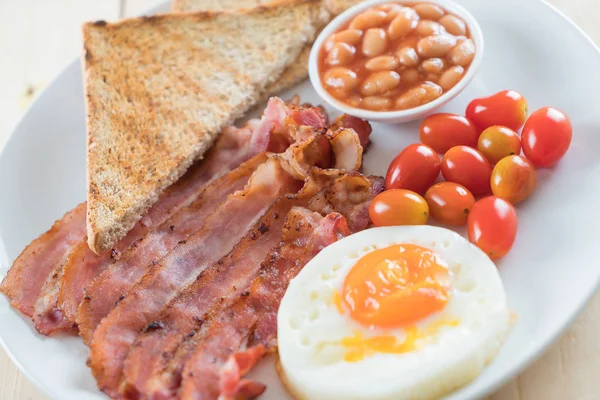 Breakfast on white background — Stock Photo, Image