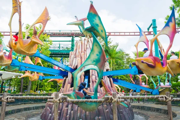 Singapur - 20 Temmuz: Jurassic Park Tema Universal Studios Si