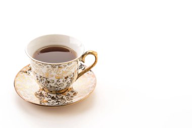 Beyaz arkaplanda çay fincanı