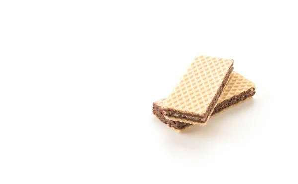 Choklad wafer på vit — Stockfoto