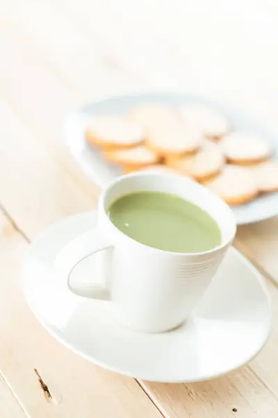 Hot matcha latte — 스톡 사진