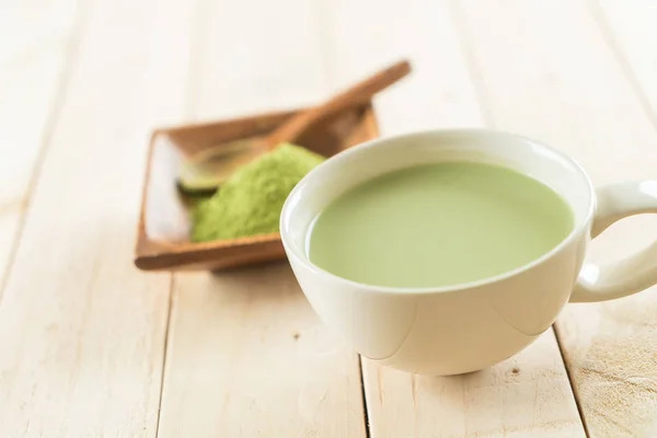 Cappuccino matcha caldo — Foto Stock