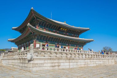 Gyeongbokgung Sarayı Seoul city, güzel mimari 