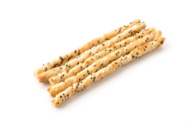 Beyaz arkaplanda ekmek çubuğu