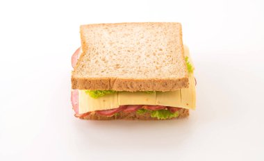 beyaz zemin üzerinde sandviç