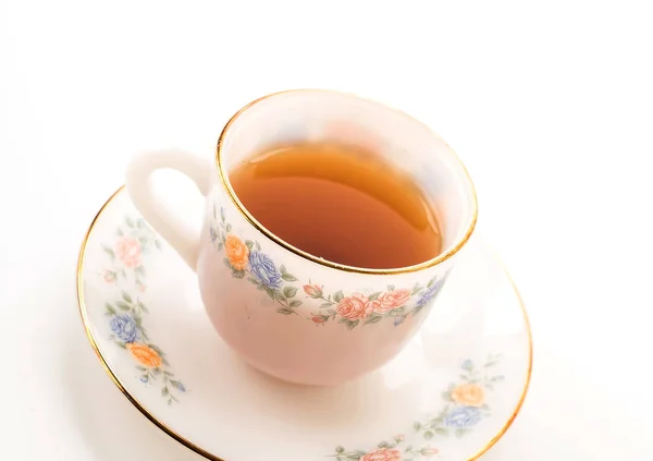 Beyaz arkaplanda çay fincanı — Stok fotoğraf