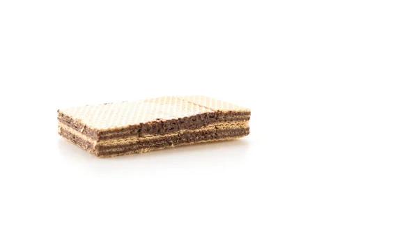 Wafel czekoladowy na białym tle — Zdjęcie stockowe