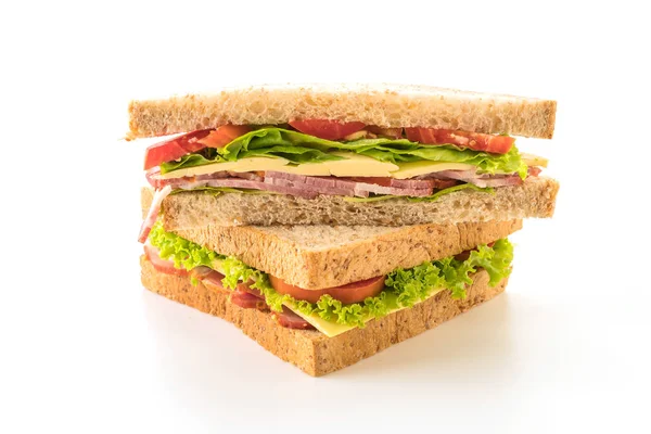 Sanduíche no fundo branco — Fotografia de Stock