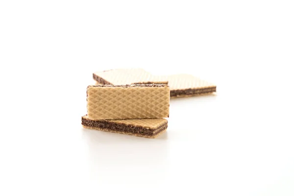 Wafel czekoladowy na białym tle — Zdjęcie stockowe
