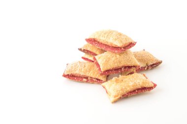 Mini pasta çilek reçeli ile bisküvi 