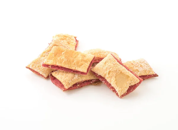 Mini pastel de galletas con mermelada de fresa — Foto de Stock