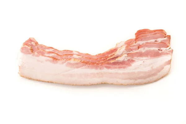 Pancetta su sfondo bianco — Foto Stock