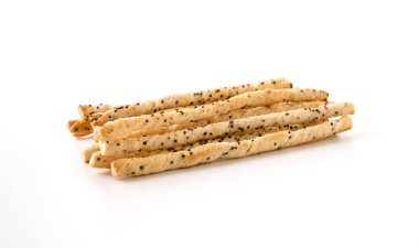 Beyaz arkaplanda ekmek çubuğu