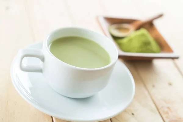 Latte matcha caliente — Foto de Stock