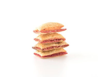 Mini pasta çilek reçeli ile bisküvi 