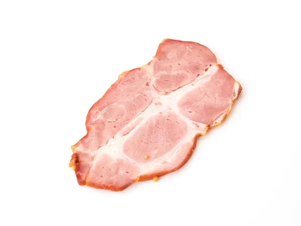 Pastrami Schweinefleisch auf weißem Hintergrund — Stockfoto