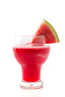 Karpuz yüzlü beyaz arka plan üzerinde