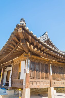 Beautiful Architecture in Namsangol Hanok Village at Seoul Korea clipart