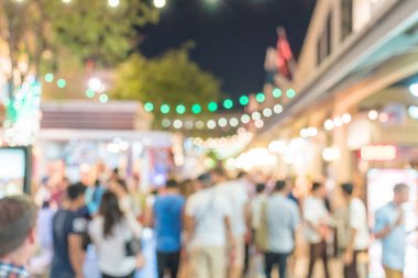 insanlar kalabalık sokak pazarında bulanıklık 