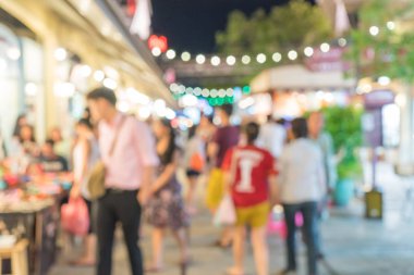 insanlar kalabalık sokak pazarında bulanıklık 