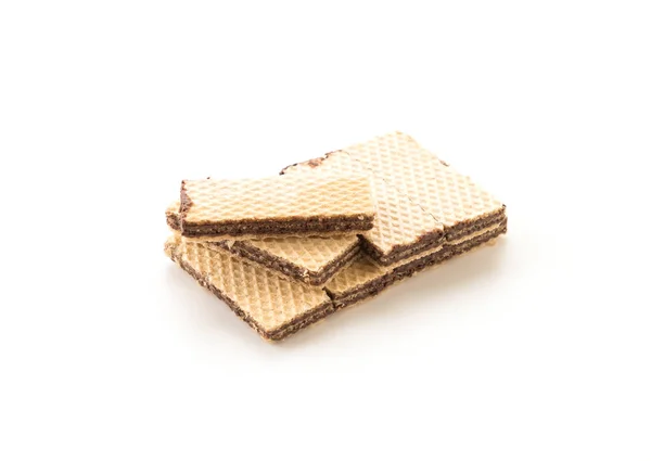 Wafer de chocolate no fundo branco — Fotografia de Stock