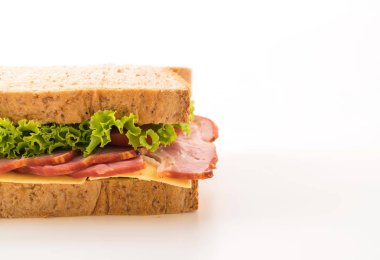 beyaz zemin üzerinde sandviç