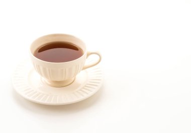 Beyaz arkaplanda çay fincanı