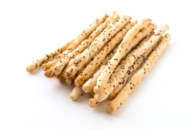 Beyaz arkaplanda ekmek çubuğu