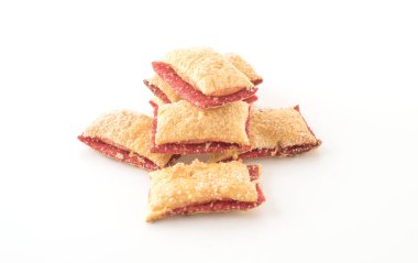 Mini pasta çilek reçeli ile bisküvi 