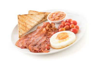 beyaz zemin üzerine kahvaltı