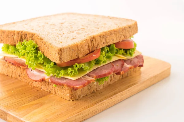 白い背景の上のサンドイッチ — ストック写真