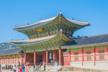 Gyeongbokgung Sarayı Seoul city, güzel mimari 