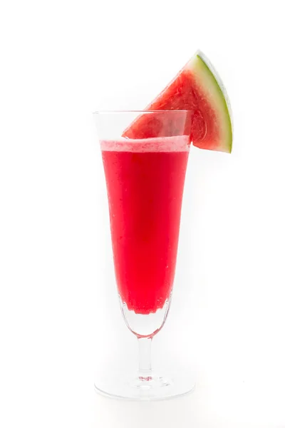 Watermelon smoothie on white background — Stock Photo, Image