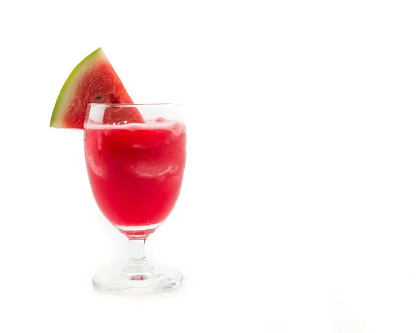 Watermelon smoothie on white background — Stock Photo, Image