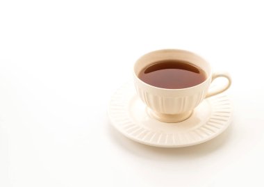 Beyaz arkaplanda çay fincanı