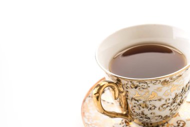 Beyaz arkaplanda çay fincanı