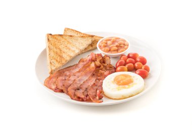 beyaz zemin üzerine kahvaltı