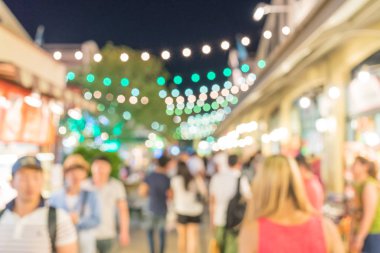 insanlar kalabalık sokak pazarında bulanıklık 