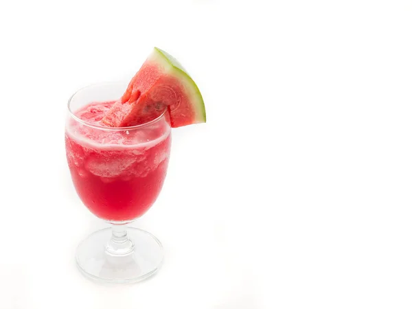 Watermelon smoothie on white — Stock Photo, Image