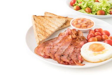 beyaz zemin üzerine kahvaltı